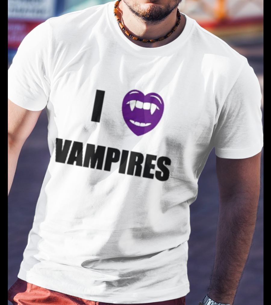 Olivia Rodrigo I Heart Purple Fanged Vampires T-Shirt