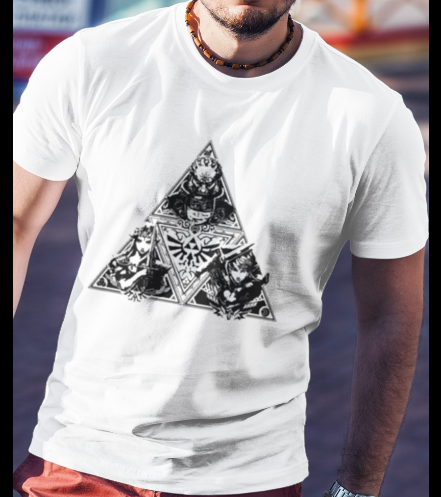 Tokyo Legend Of Zelda Triforce Icon With Characters T-Shirt