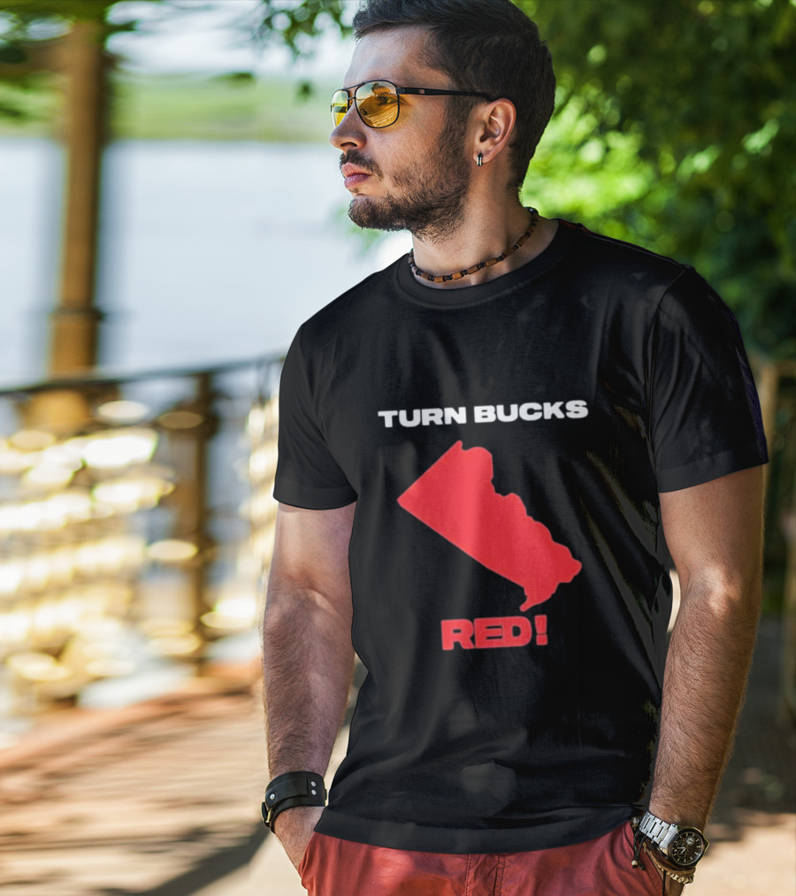 Turn Bucks County Red Map T-Shirt