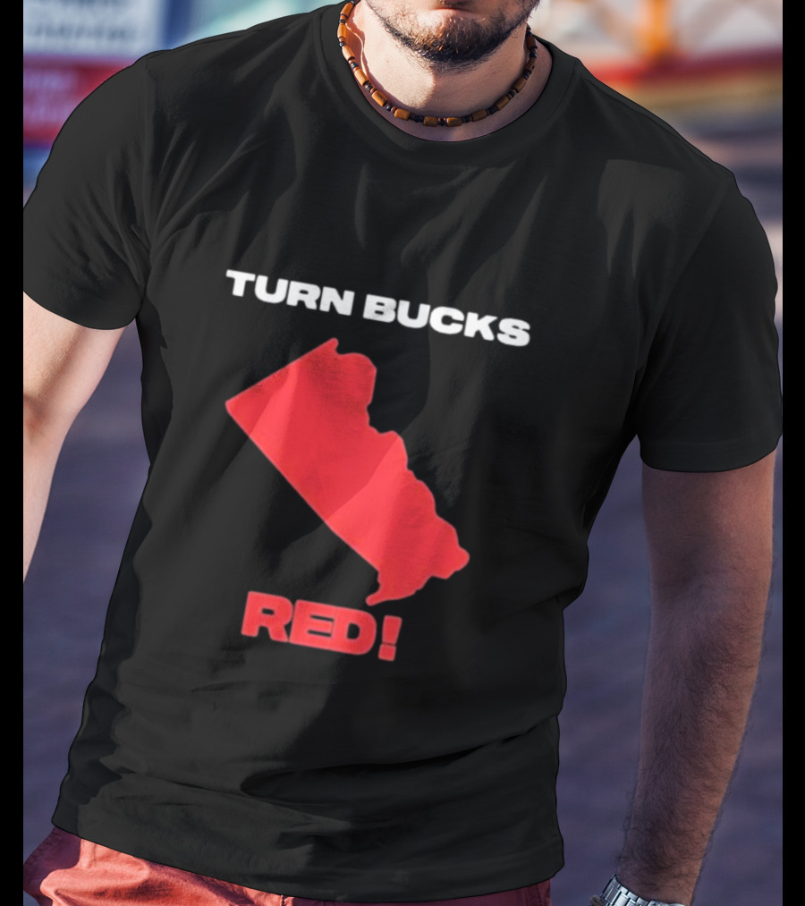 Turn Bucks County Red Map T-Shirt