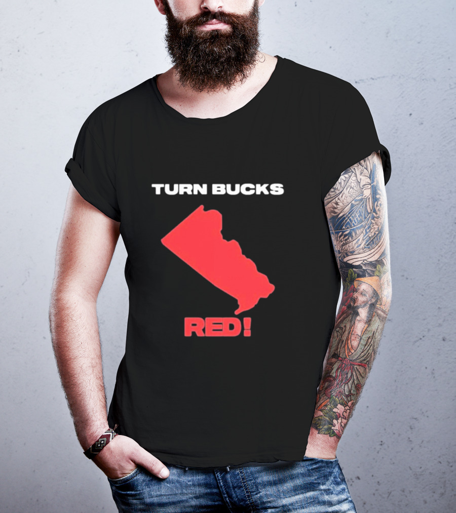 Turn Bucks County Red Map T-Shirt