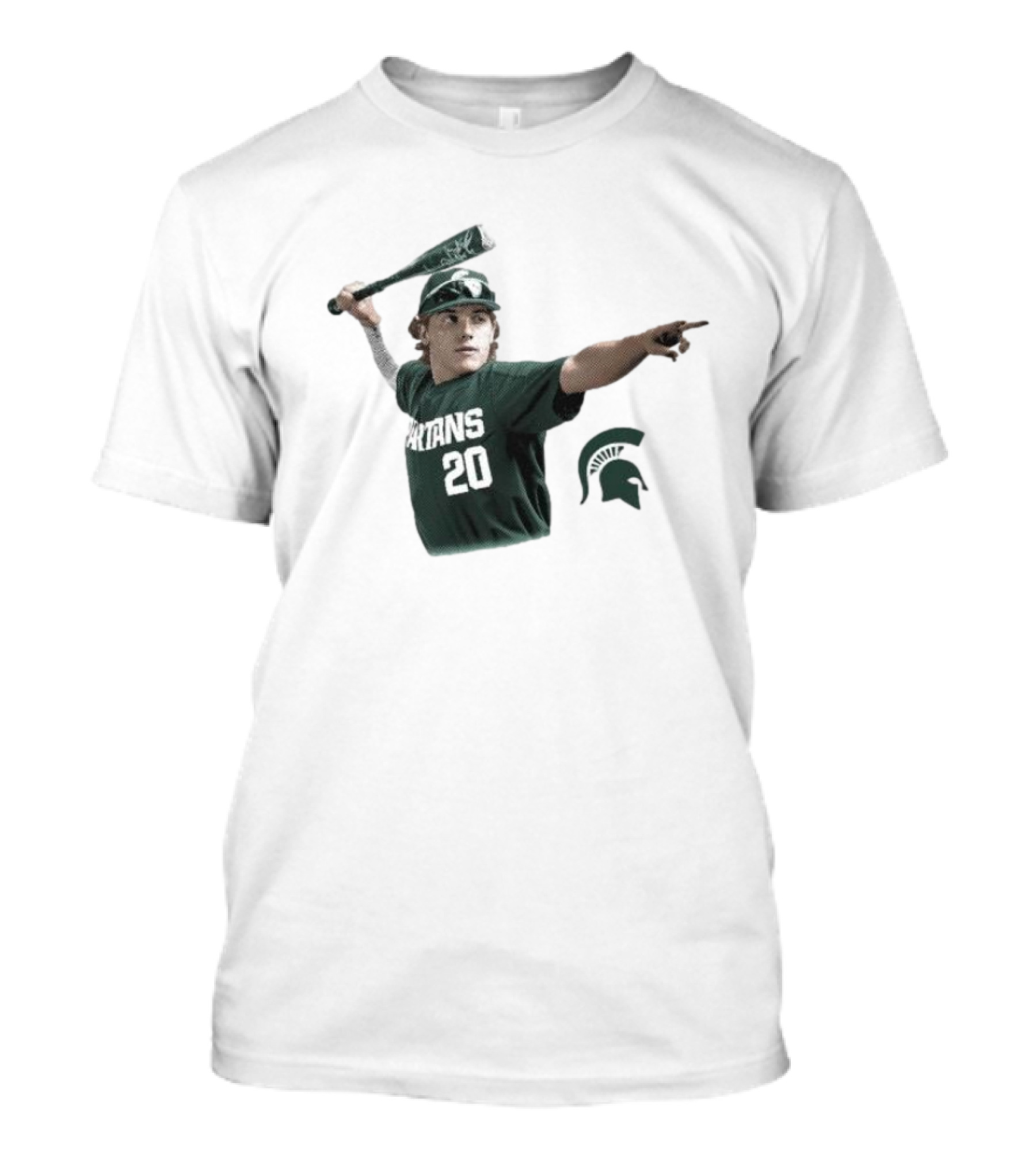 Jayden Terres Michigan State Spartans Baseball Bat Football T-Shirt