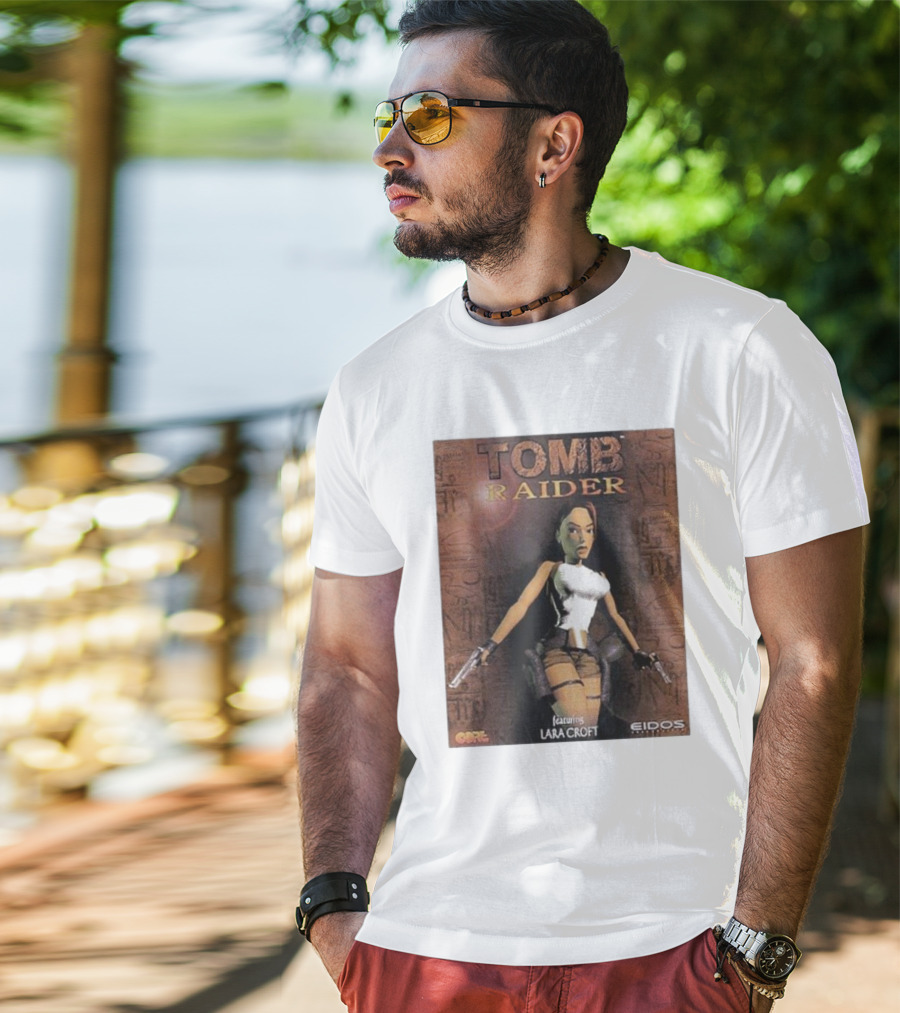 Tomb Raider Featuring Lara Croft Game Cover Eidos Core T-Shirt