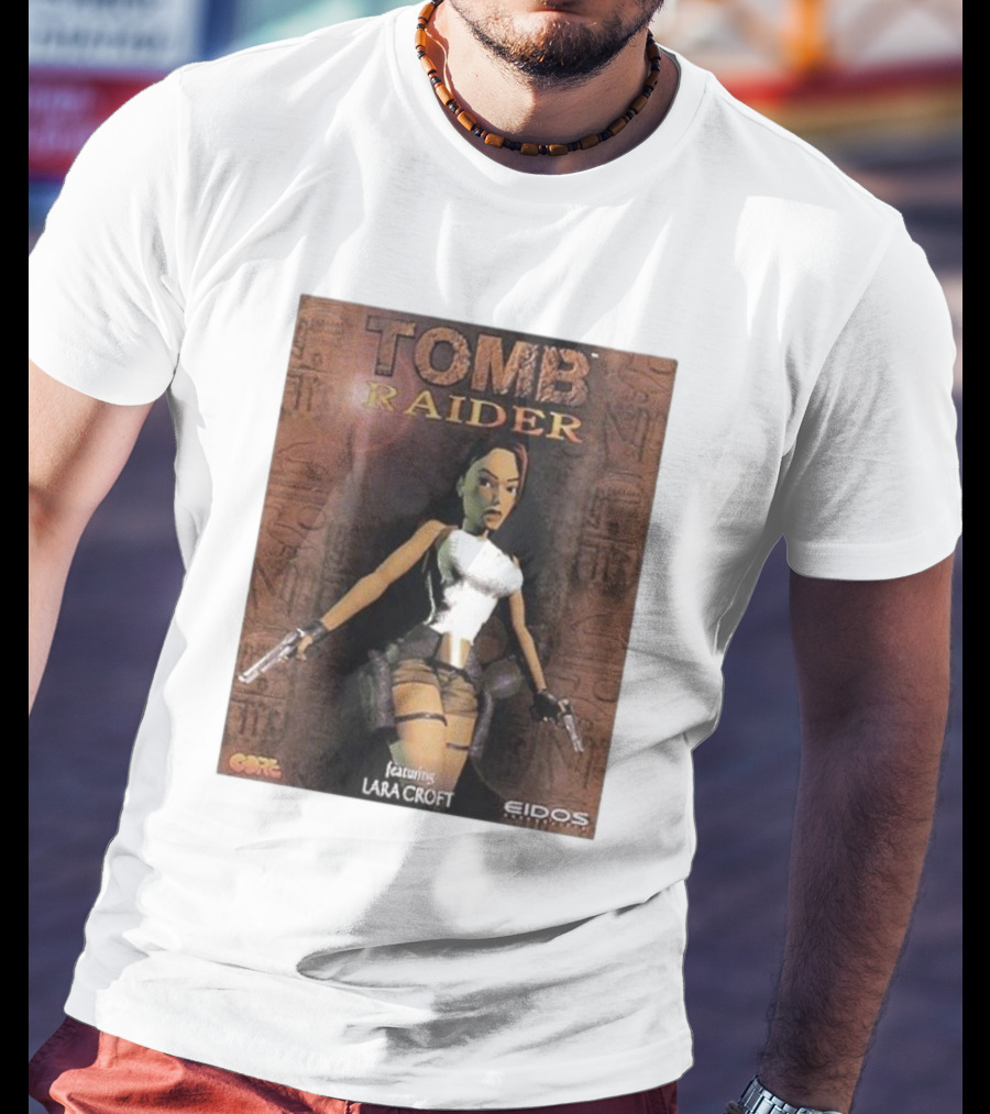 Tomb Raider Featuring Lara Croft Game Cover Eidos Core T-Shirt