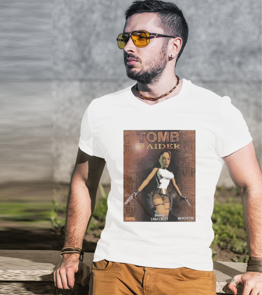 Tomb Raider Featuring Lara Croft Game Cover Eidos Core T-Shirt