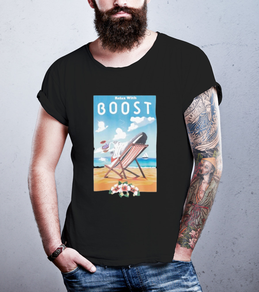Relax With Boost Ultra Boost Beach Chair Scene T-Shirt