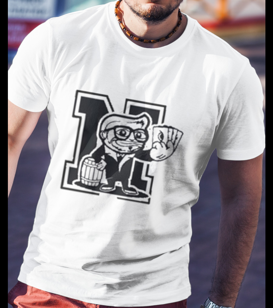 Yasin Dincer Chroma Nisqy Retro Cartoon Character Holding Cards T-Shirt