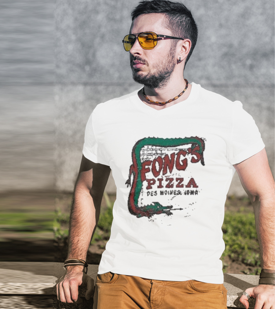 Fong's Pizza Des Moines Iowa Retro T-Shirt