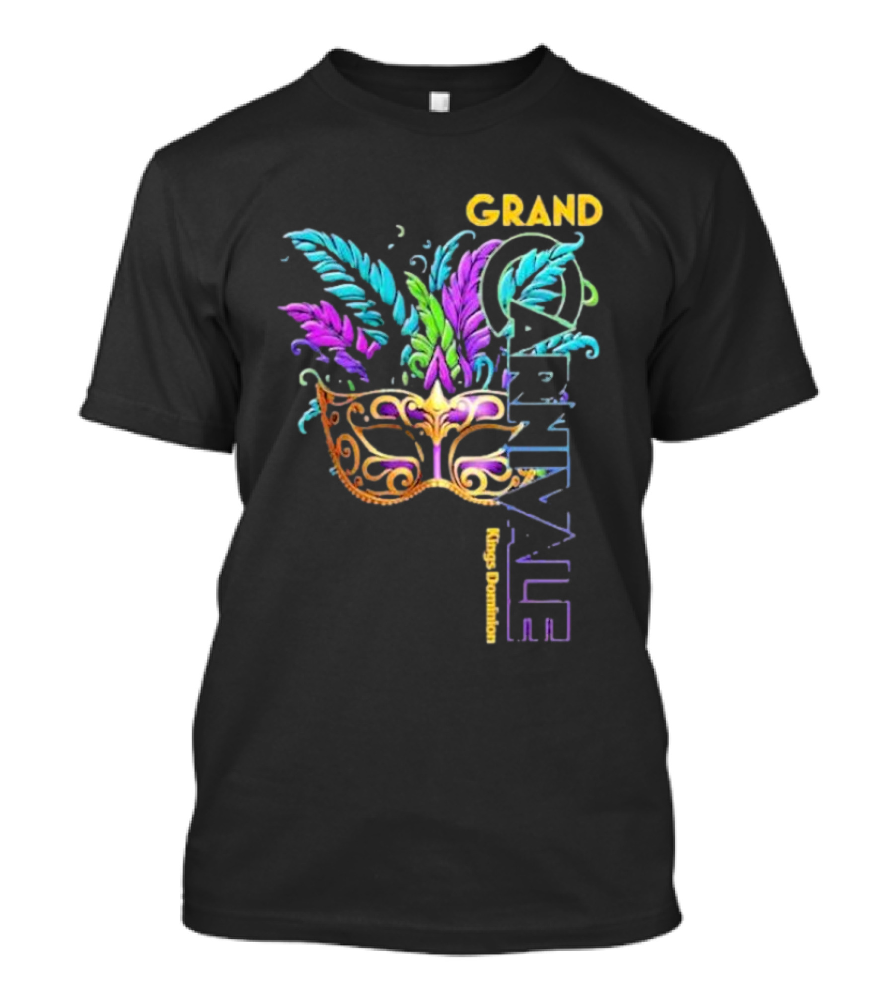 Grand Carnivale Kings Dominion Mask Feather T-Shirt