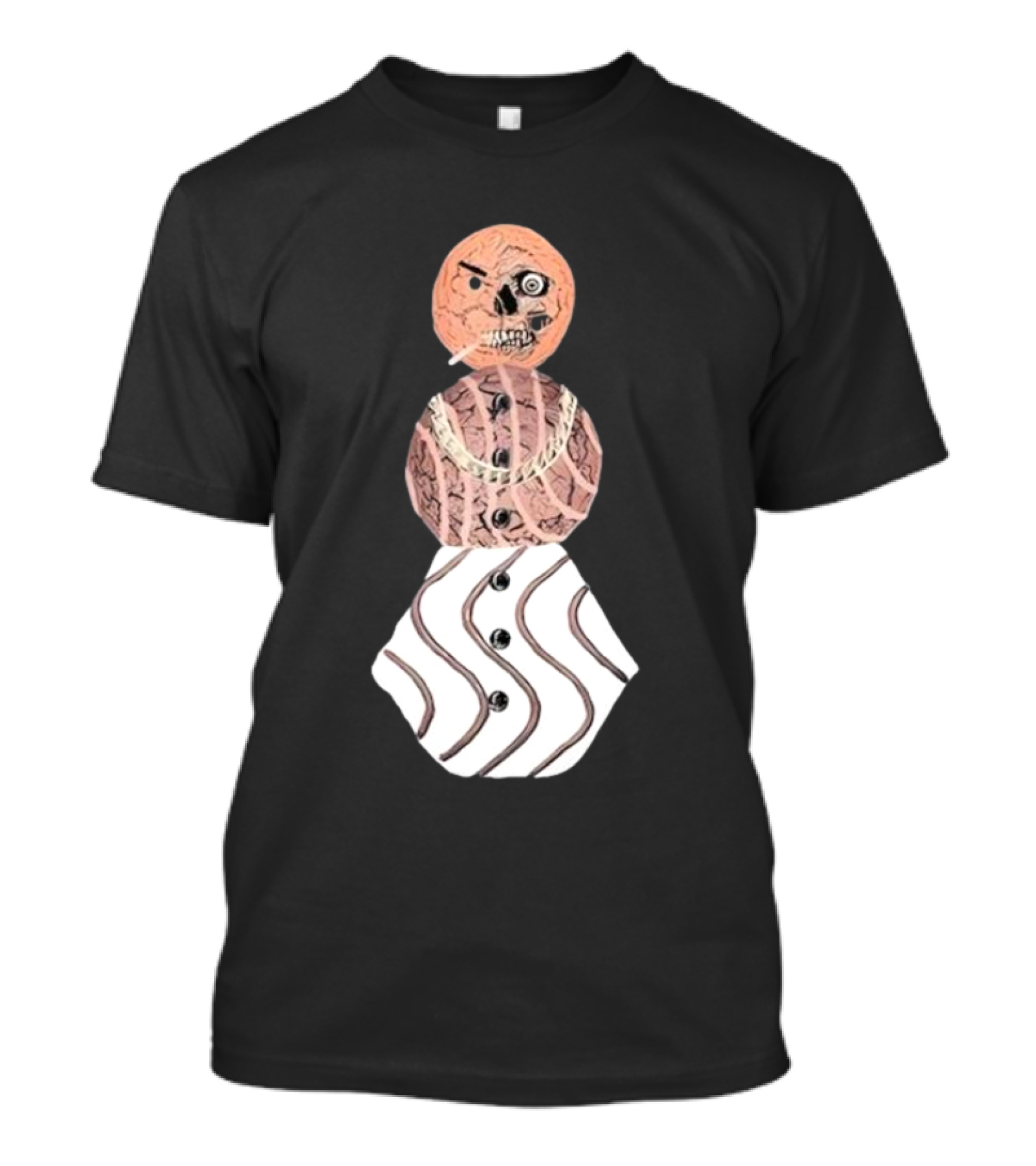 Halloween Snackman Cookie Skeleton Costume T-Shirt