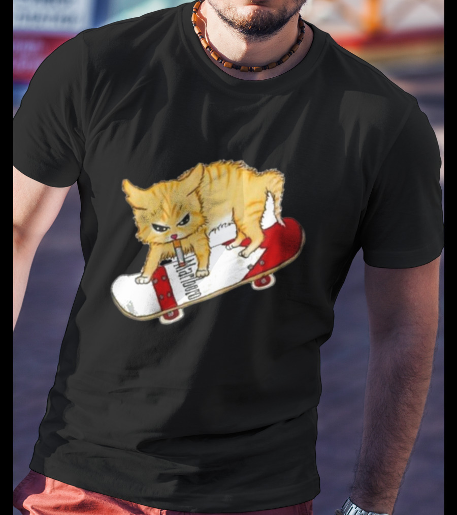 Lonely Kids Club Cig Cats Skateboarding Clarence Returns T-Shirt