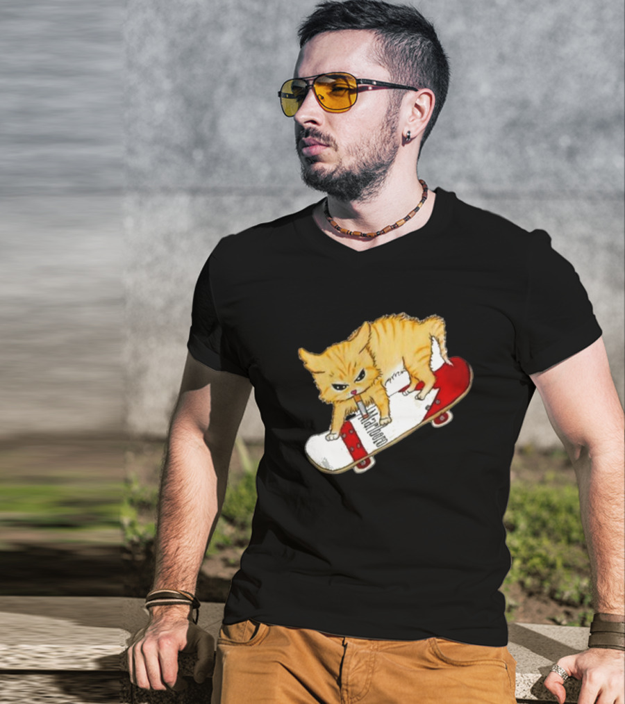 Lonely Kids Club Cig Cats Skateboarding Clarence Returns T-Shirt