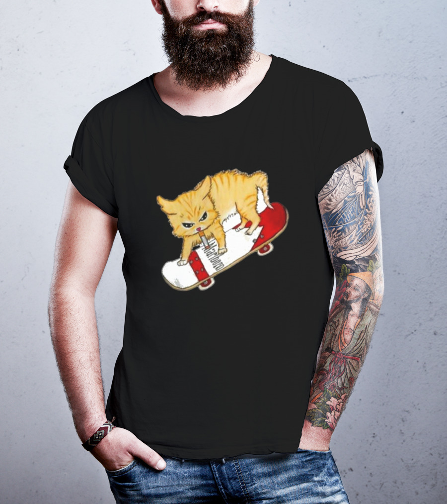 Lonely Kids Club Cig Cats Skateboarding Clarence Returns T-Shirt