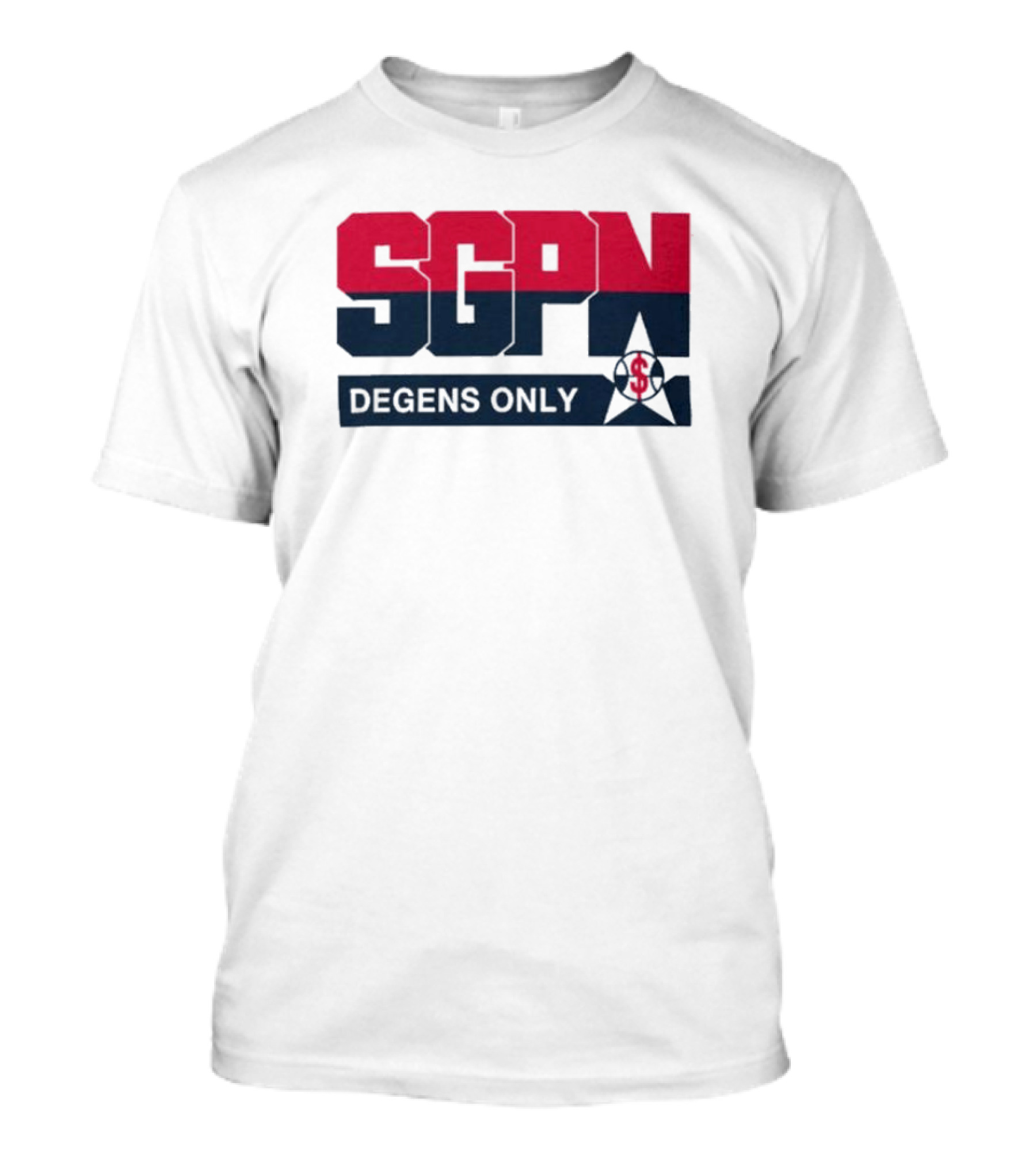 SGPN Degens Only Sports Gamblers Podcast Network Baseball Star T-Shirt