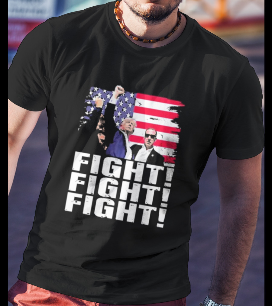 Fight Fight Fight Donald America Flag T-Shirt