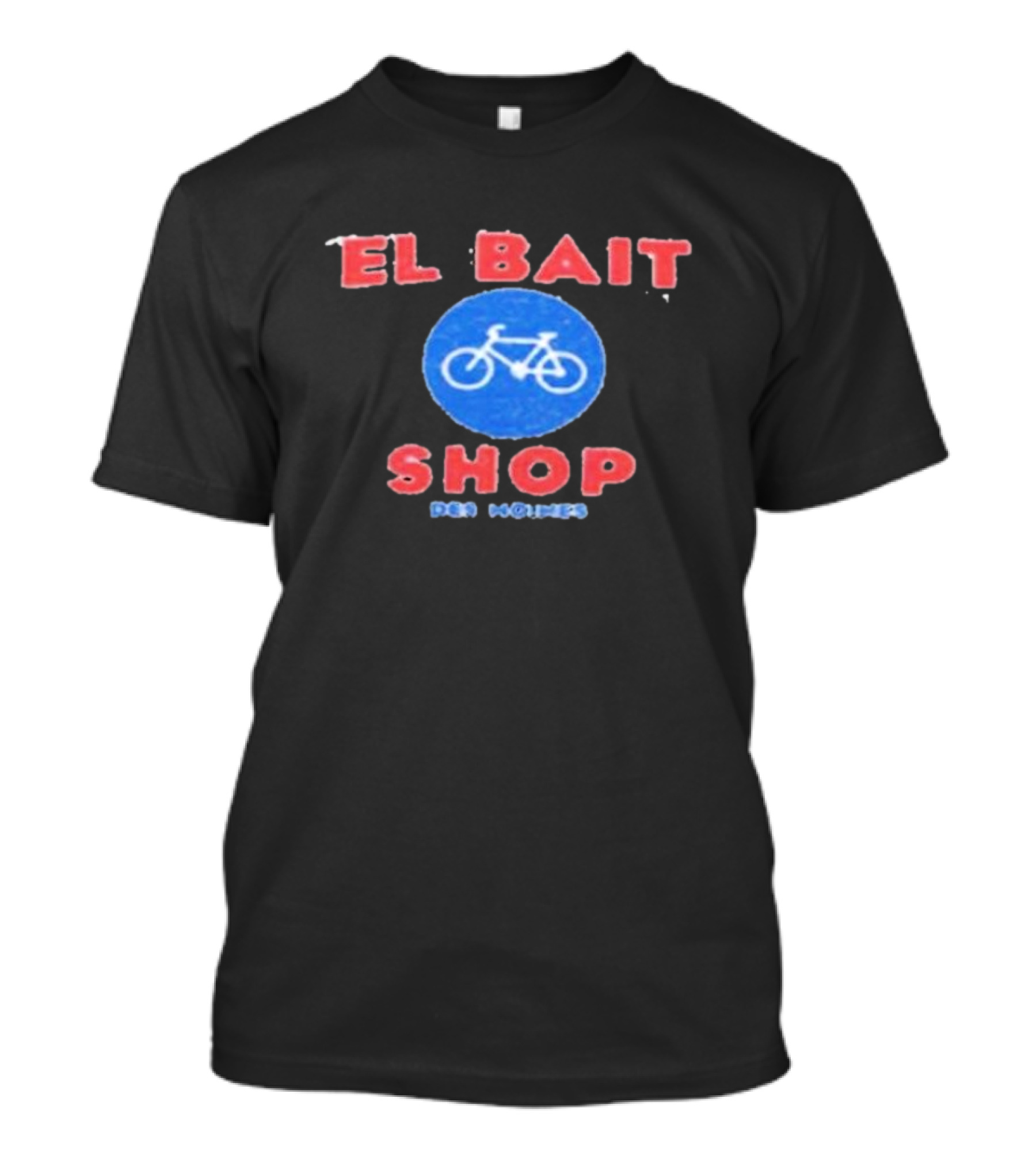 El Bait Bike Shop Des Moines With Blue Bicycle T-Shirt