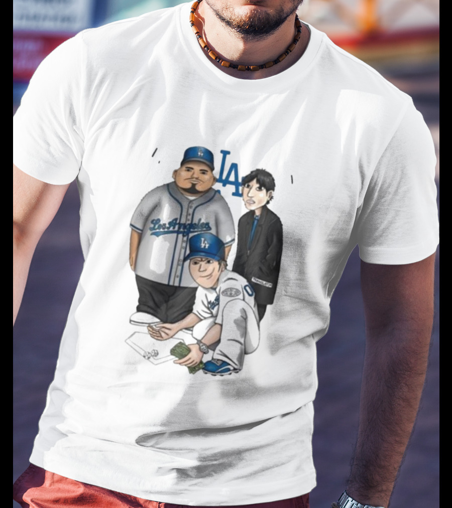 Elitelikethat Life's A Gamble Los Angeles Baseball Characters T-Shirt
