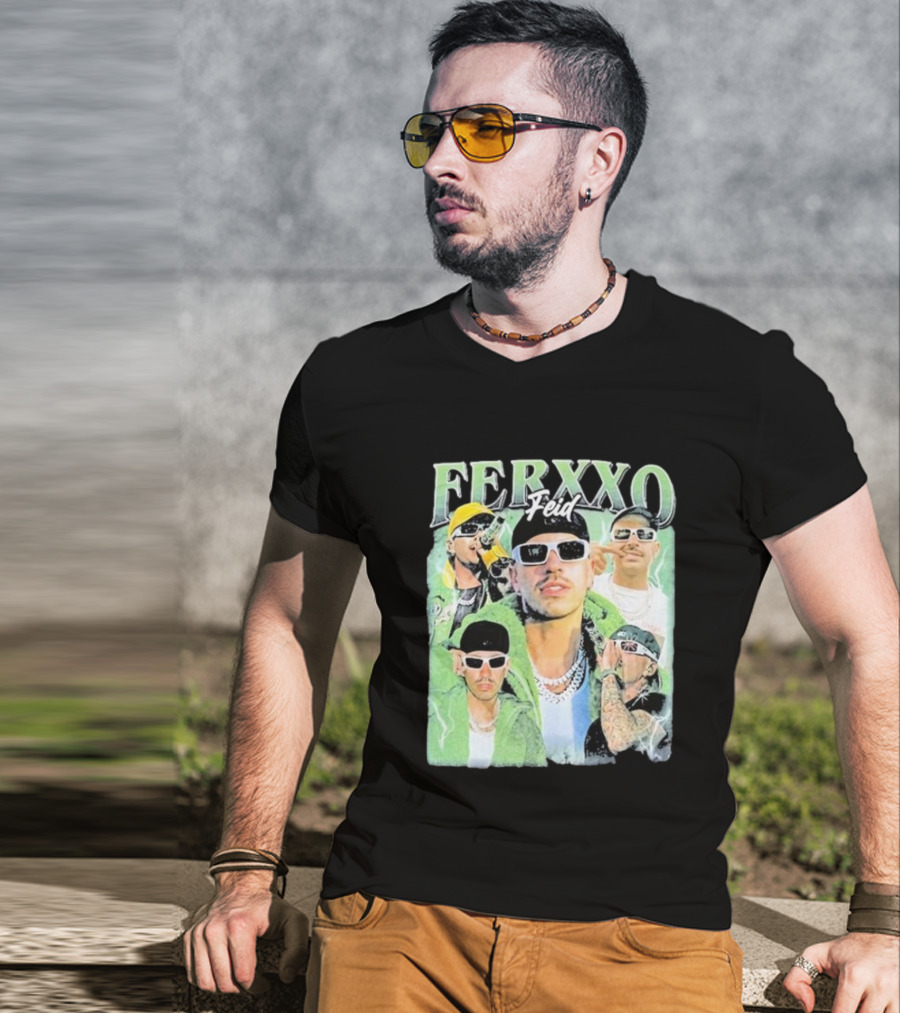 FERXXO Feid Green Style Collage T-Shirt