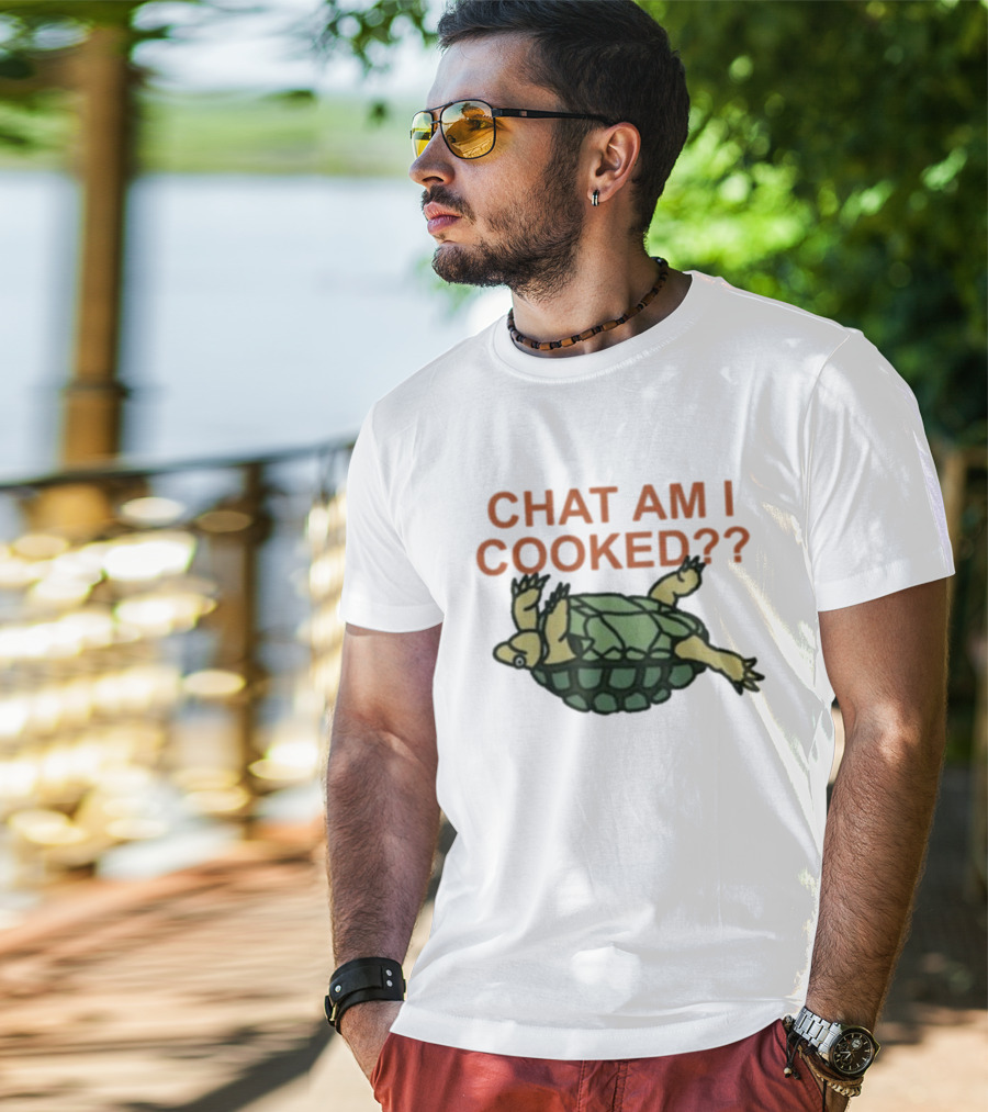 Chat Am I Cooked Turtle Humor T-Shirt