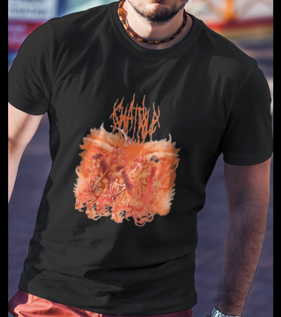Chat Pile Fiery Orange Gothic Inferno T-Shirt