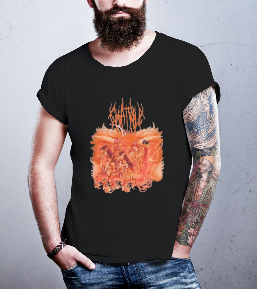 Chat Pile Fiery Orange Gothic Inferno T-Shirt