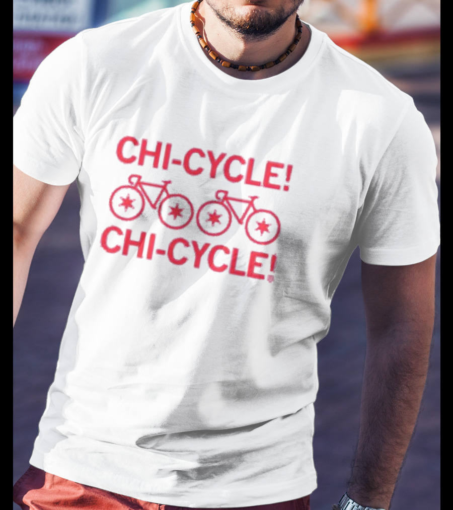Chi-Cycle Chi-Cycle Chicago Bicycle Star Wheels T-Shirt