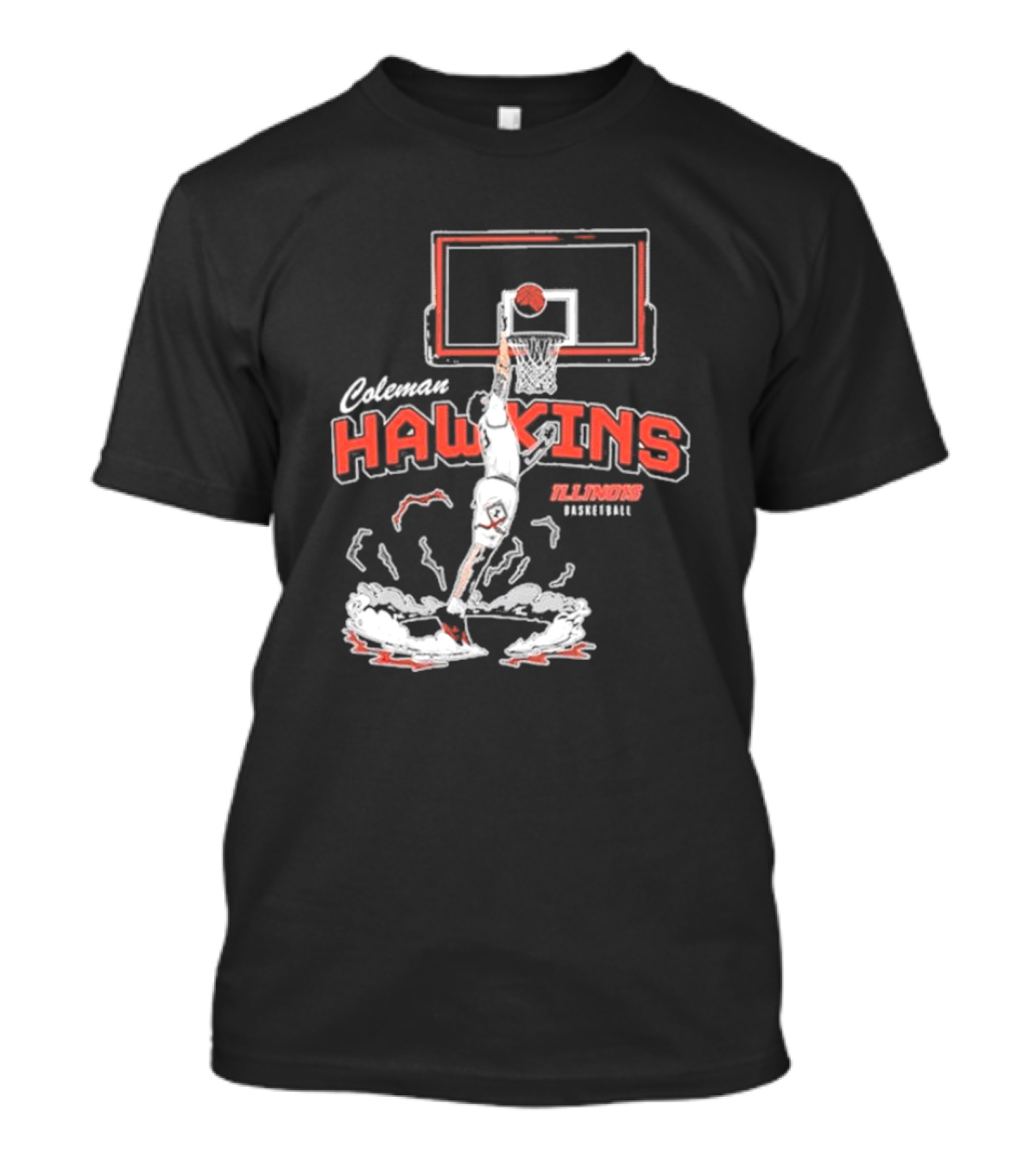 Coleman Hawkins Illinois Basketball Dunk T-Shirt