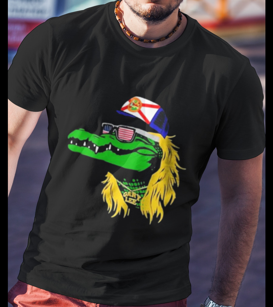 Conservativeant Wearing Gary Lee Gator With Trucker Hat And Sunglasses T-Shirt