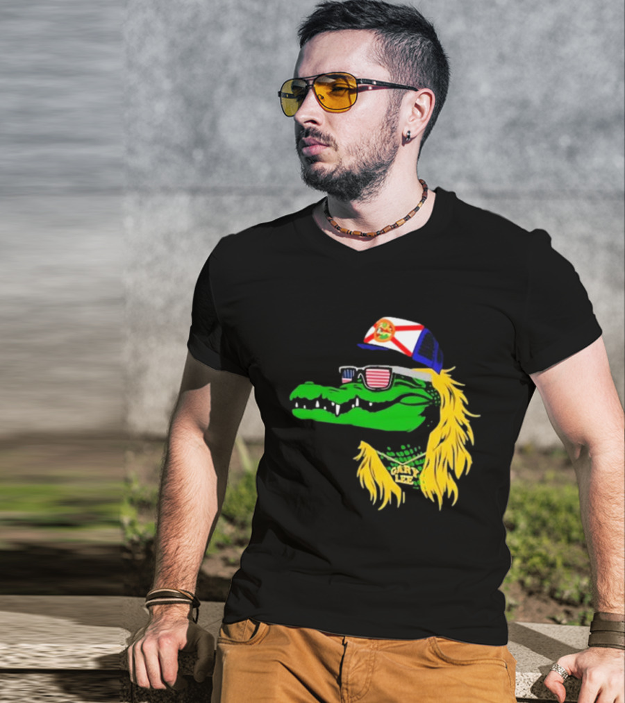 Conservativeant Wearing Gary Lee Gator With Trucker Hat And Sunglasses T-Shirt