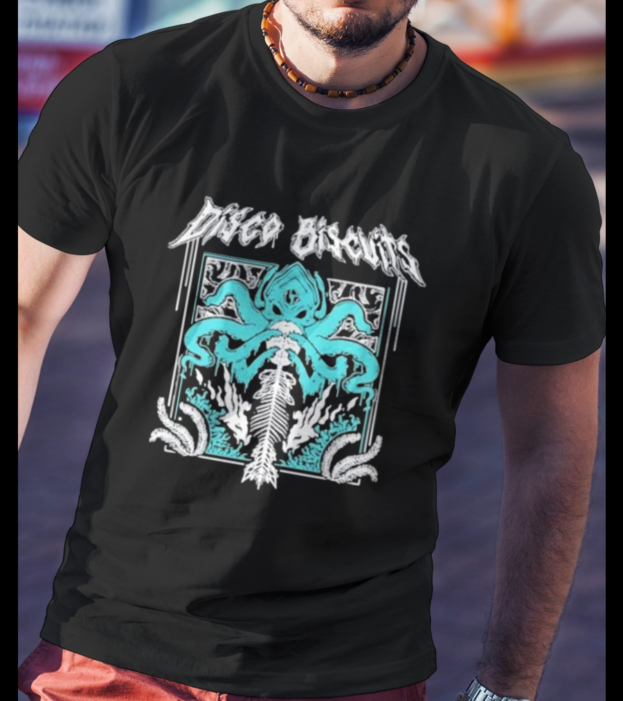 Disco Biscuits Octopus Psychedelic Symmetrical T-Shirt