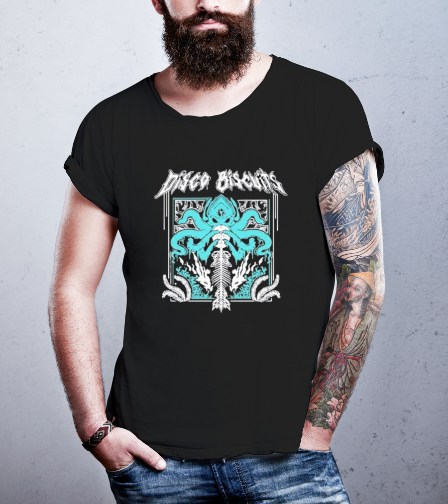 Disco Biscuits Octopus Psychedelic Symmetrical T-Shirt