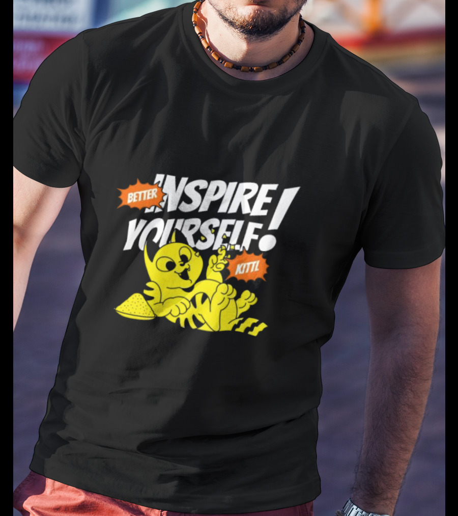 Better Inspire Yourself Kittl Cat Relaxing With Lemon Slice T-Shirt