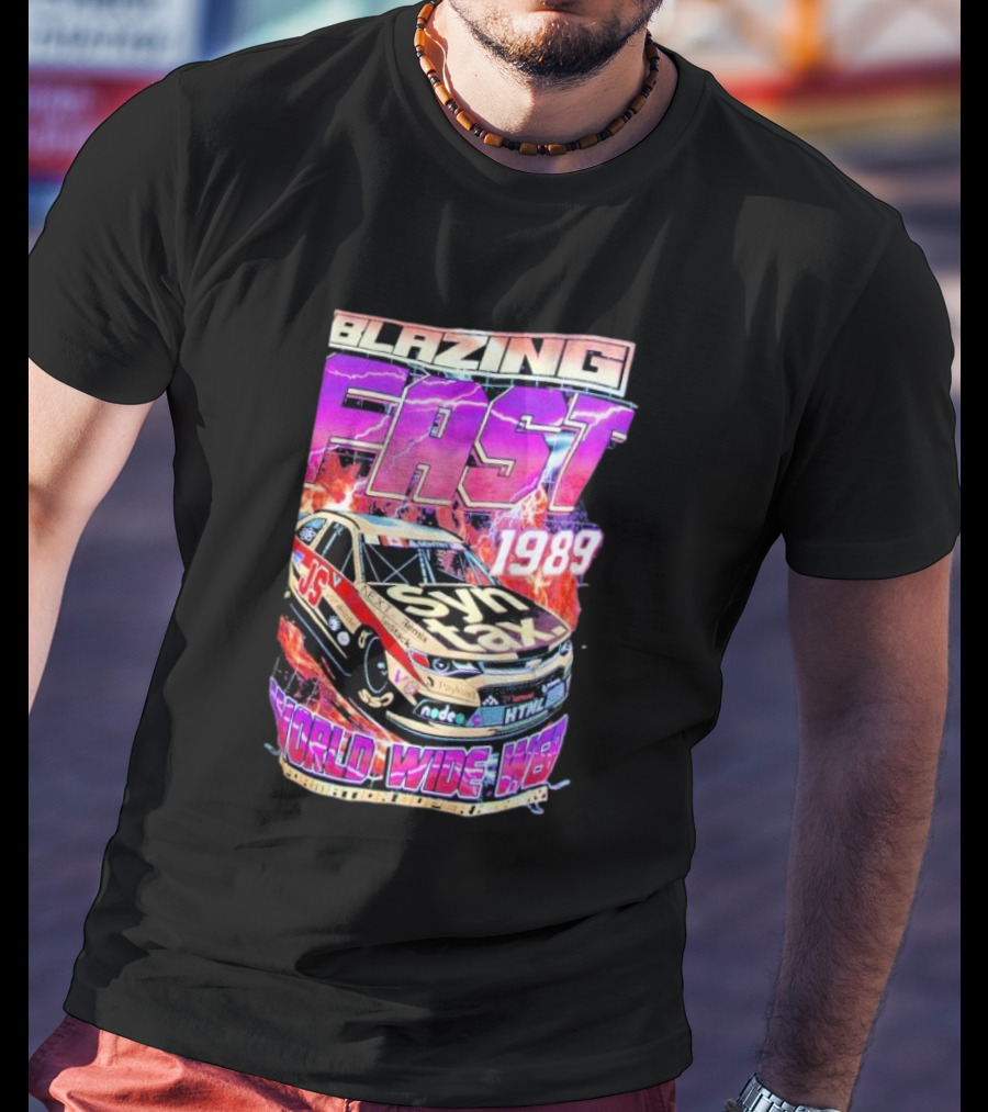Blazing Fast 1989 Syntax Racing World Wide Web HTML Car T-Shirt
