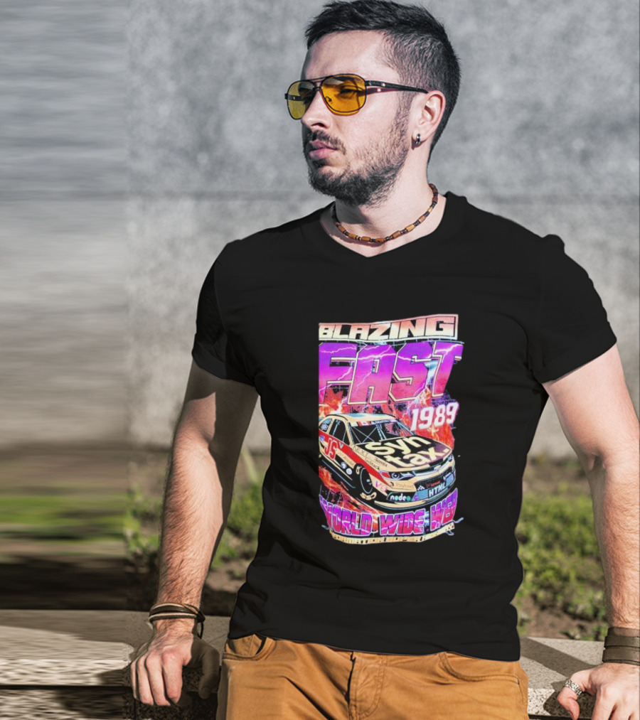 Blazing Fast 1989 Syntax Racing World Wide Web HTML Car T-Shirt