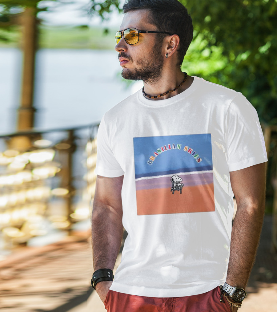 Brasilian Skies Snoopy Beach Scene T-Shirt