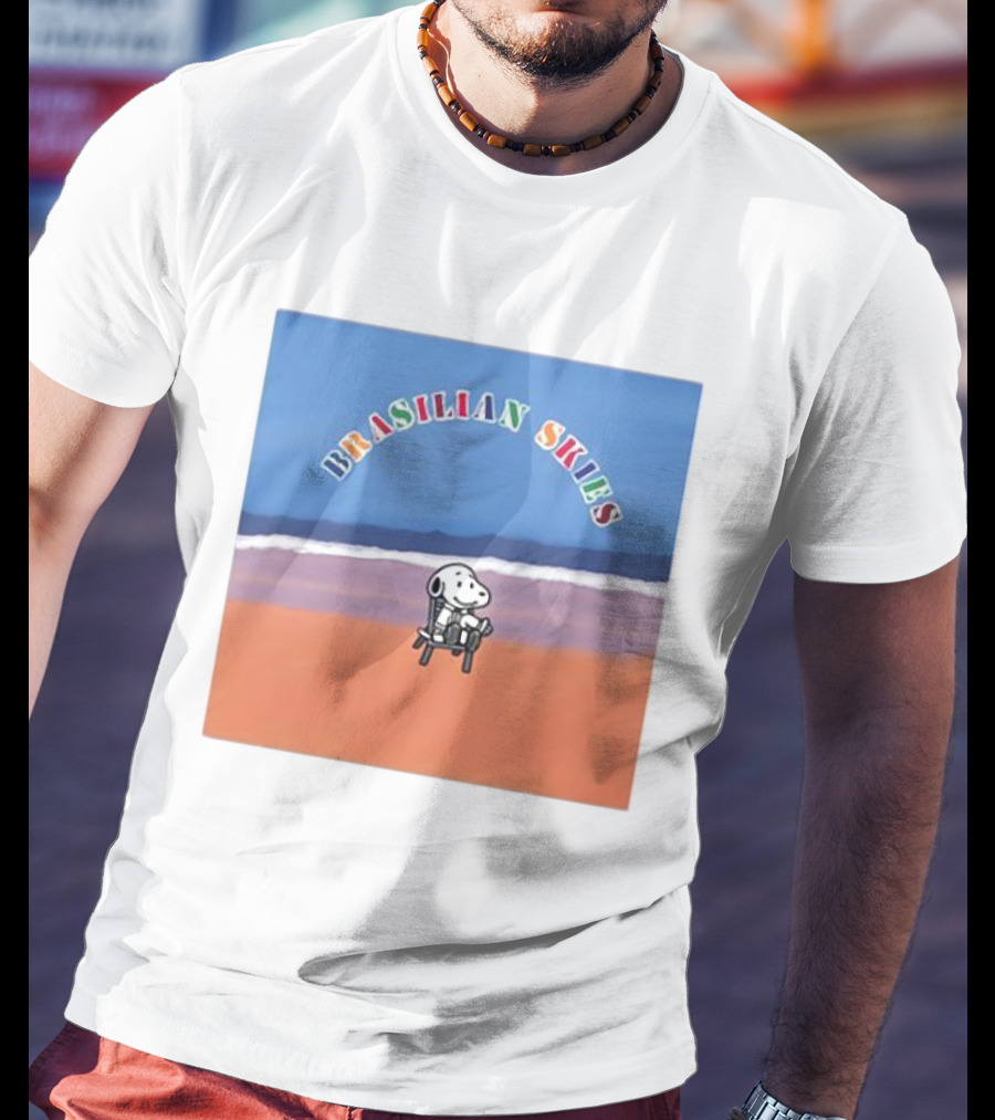 Brasilian Skies Snoopy Beach Scene T-Shirt