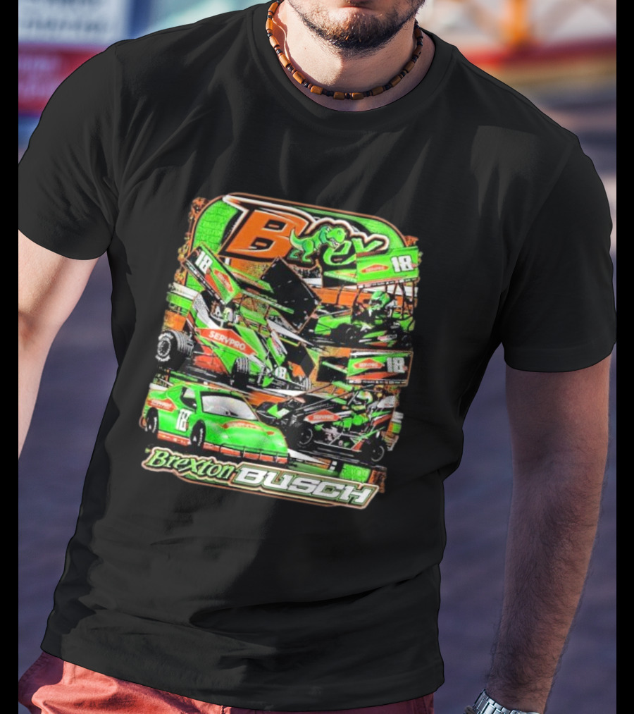 Brexton Busch Racing 18 Servpro Frog T-Shirt