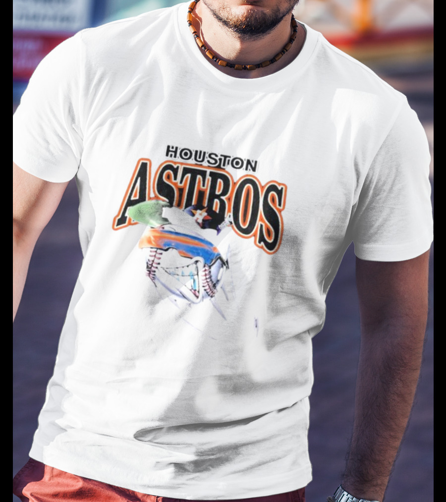 Houston Astros Slumped Boyz Baseball Cartoon Mashup T-Shirt