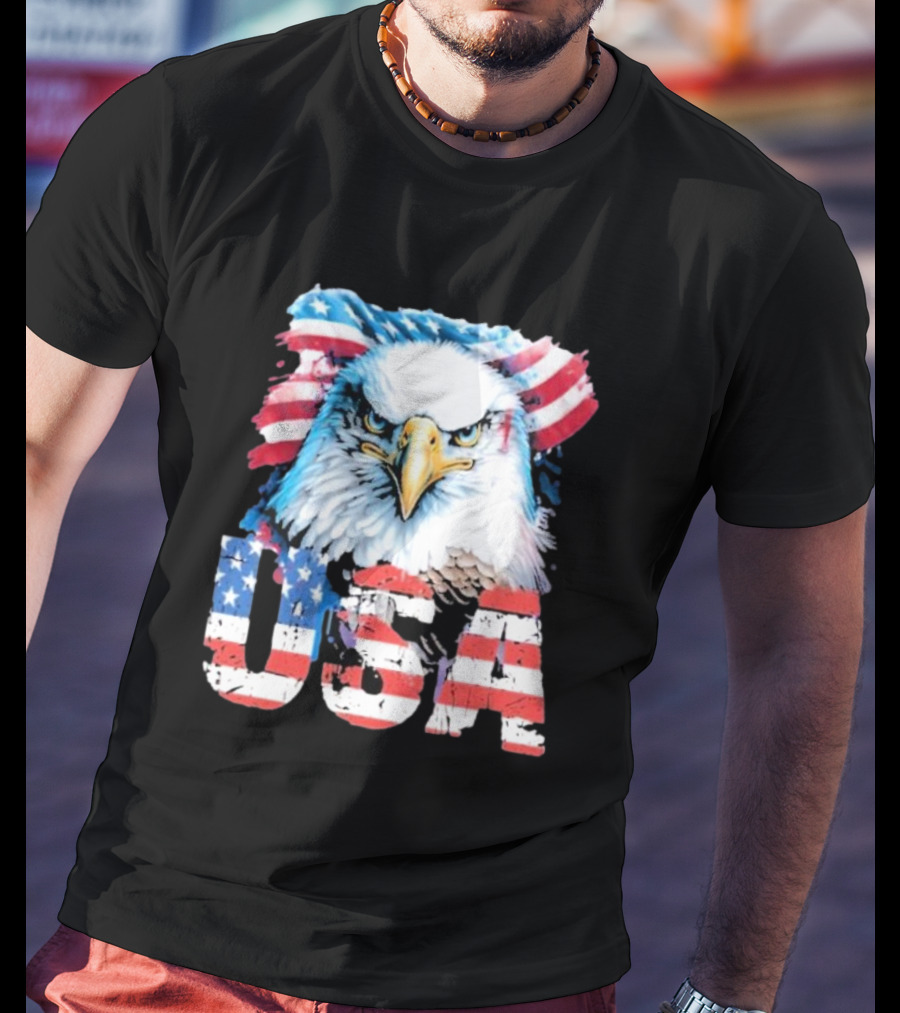 USA Patriot Eagle American Flag T-Shirt