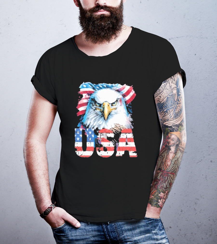 USA Patriot Eagle American Flag T-Shirt