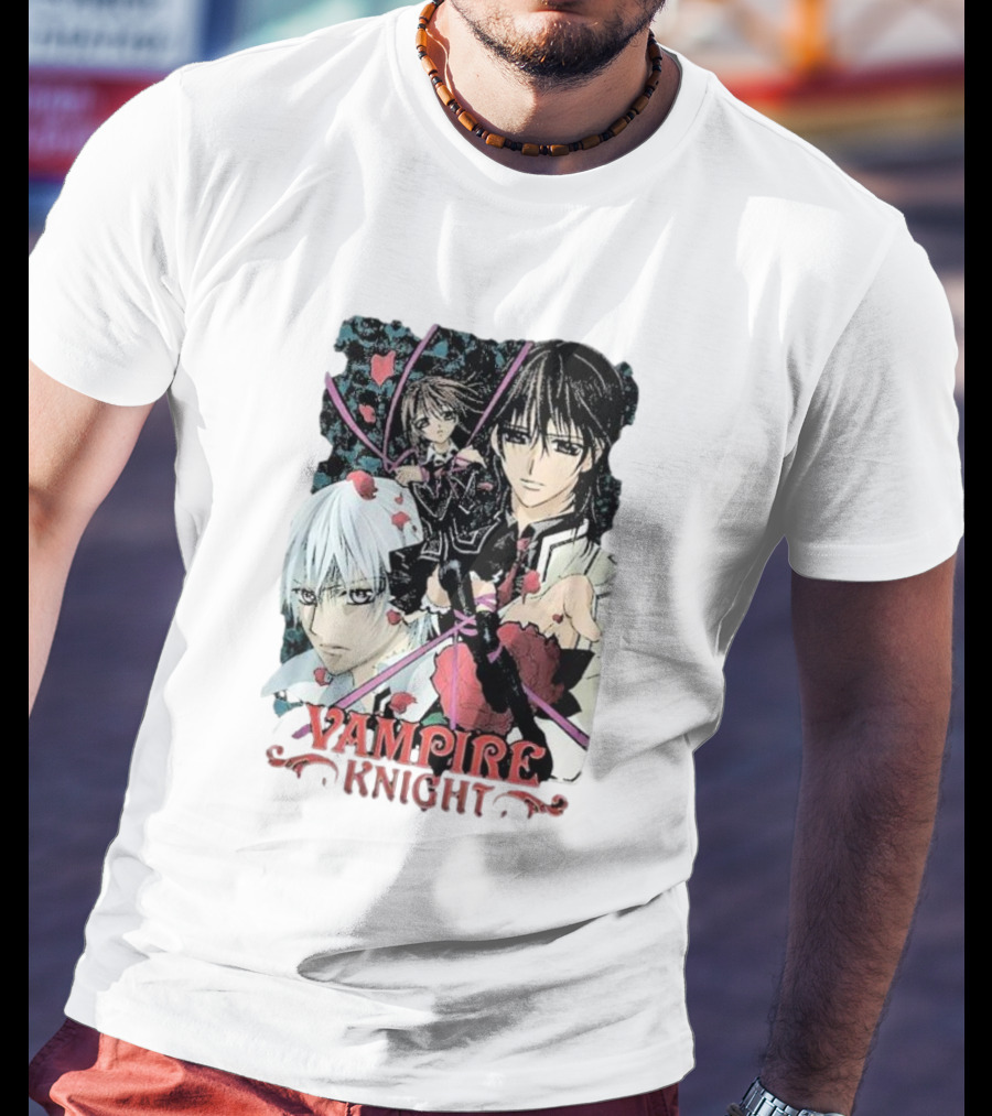 Vampire Knight Lovers Anime Characters Roses And Hearts T-Shirt