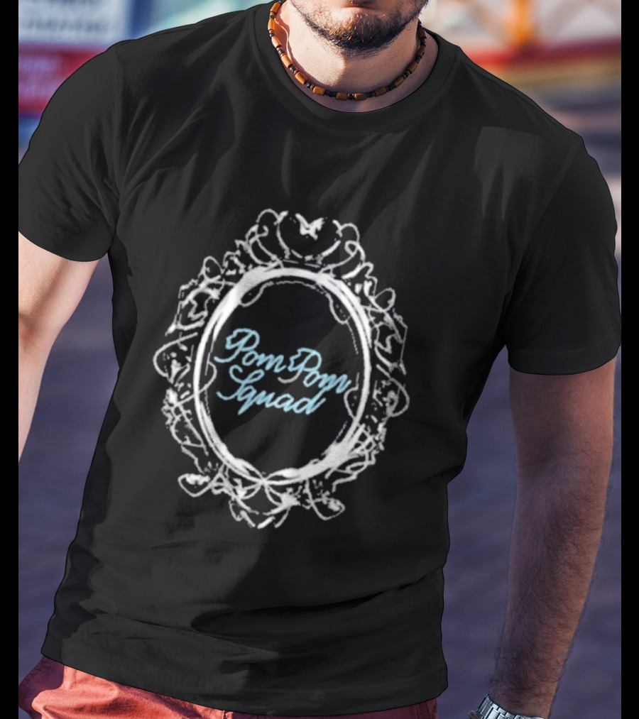 Pom Pom Squad Butterfly Filigree Frame Mirror T-Shirt