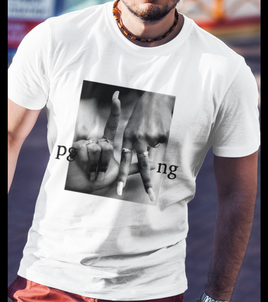Savannah James PgLang Inspired Hand Sign Motif T-Shirt