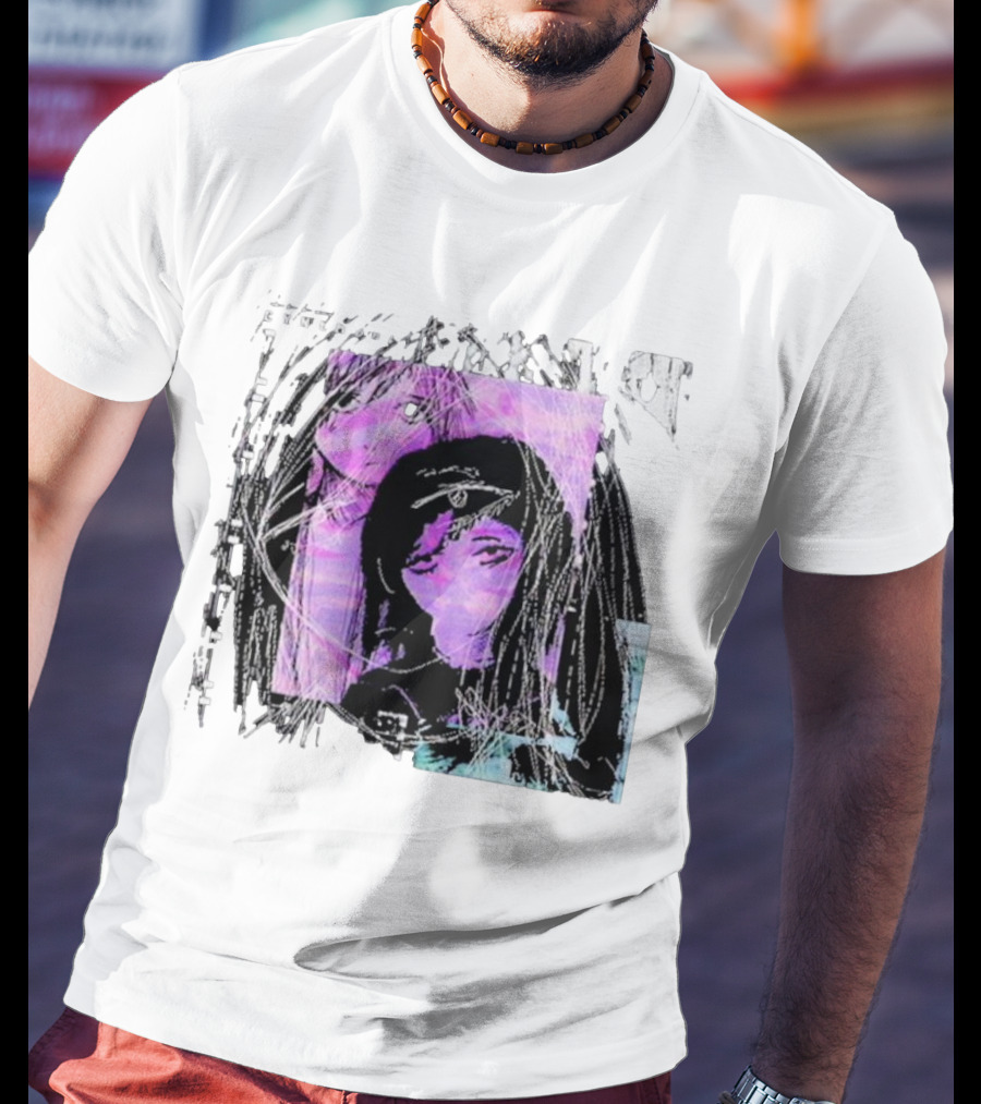 Cynthoni Sewerslvt Anime Aesthetic Purple Glitch T-Shirt