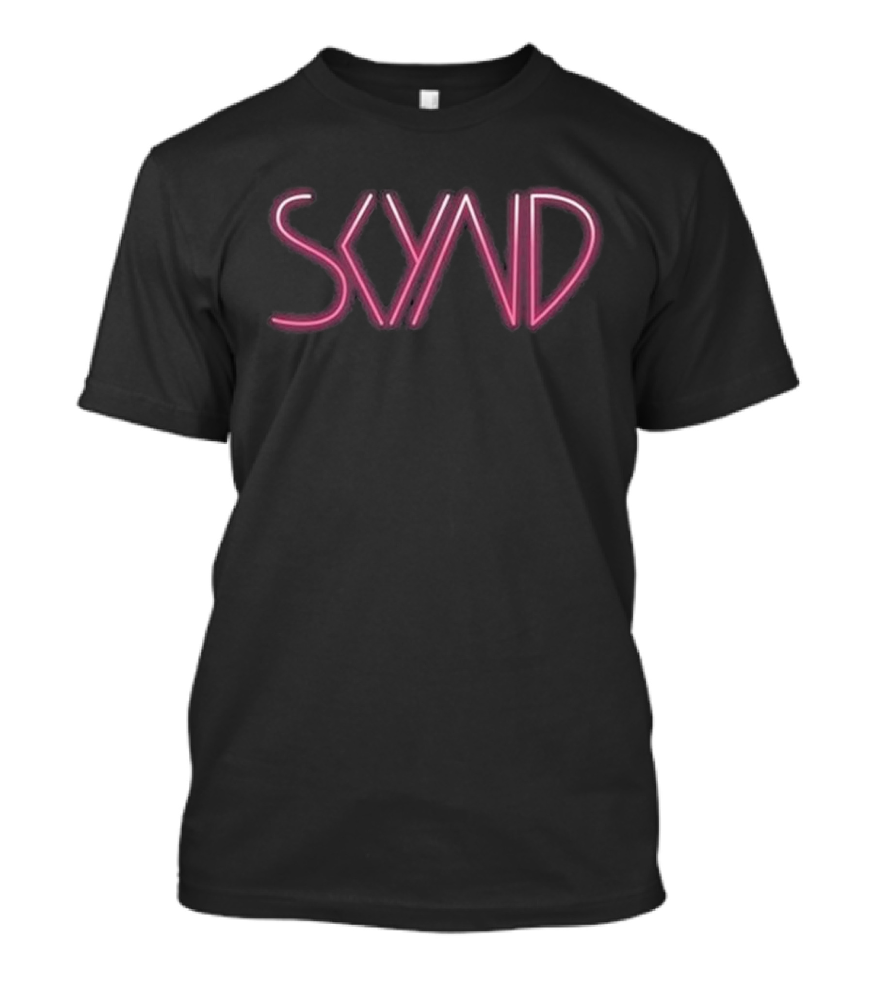 SKYND Neon Pink Logo Roses Are Red Violets Are Blue T-Shirt