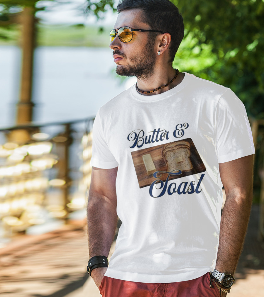 Middleclassfancy Butter And Toast Bread Slice With Butter Block T-Shirt