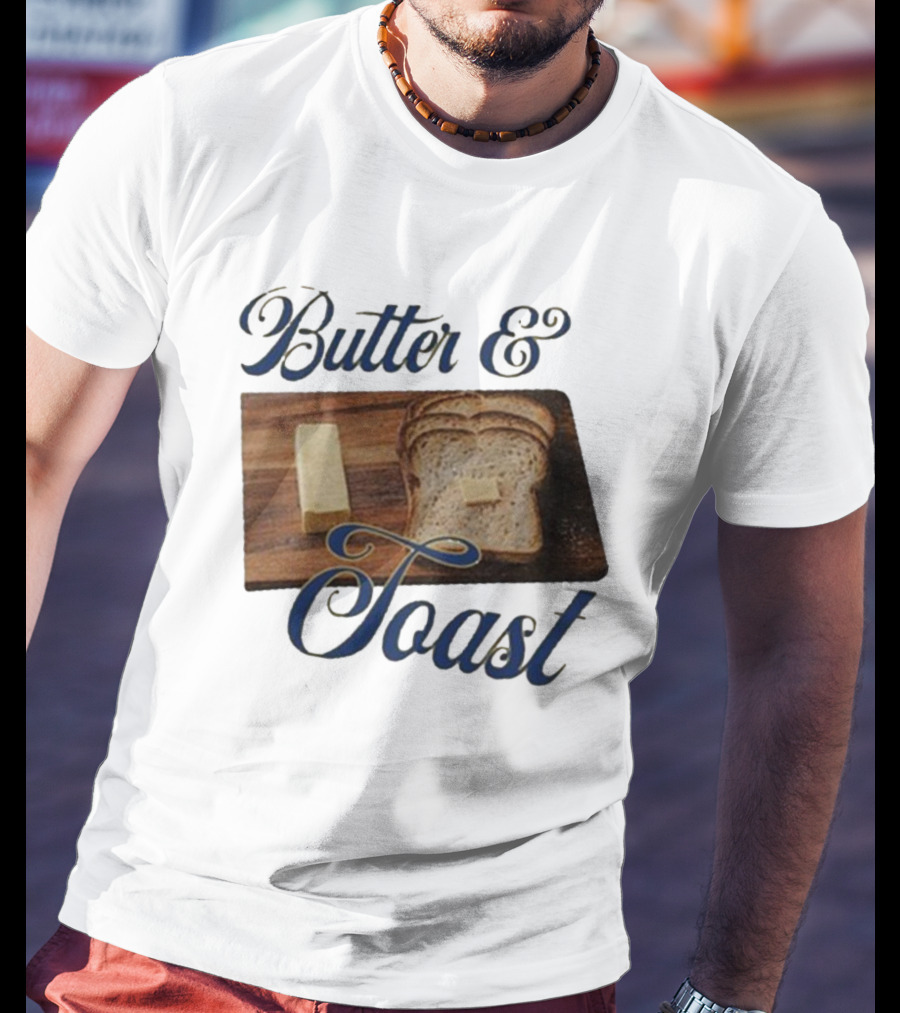 Middleclassfancy Butter And Toast Bread Slice With Butter Block T-Shirt