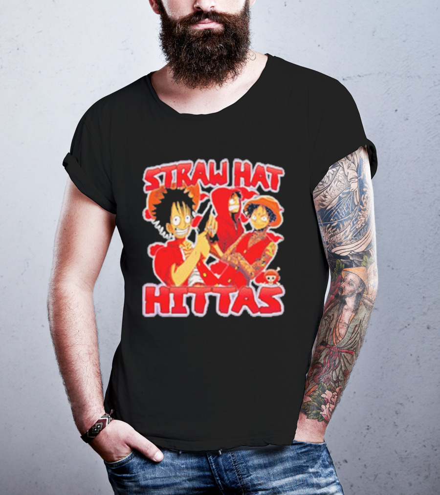 Straw Hat Hittas Monkey Luffy Anime Crossover T-Shirt