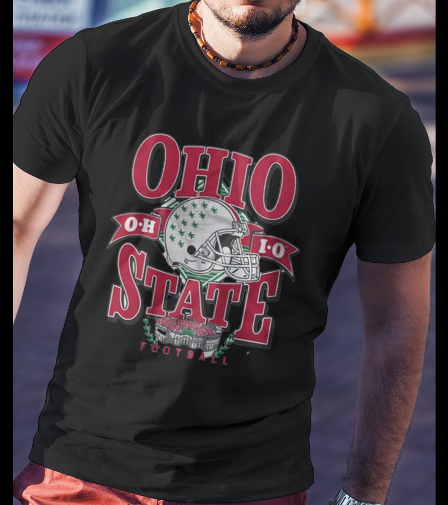 Ohio State Football OH IO State Vintage Helmet T-Shirt