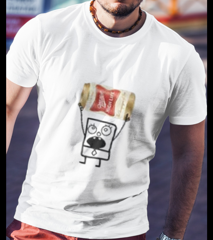 Miller High Life Doodlebob Holding Beer Can T-Shirt